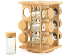 Salter BW14238 Bamboo Rotating Spice Rack