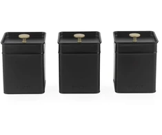 Salter BW14370 Alchemy 3-Piece Canister Set, Juodas