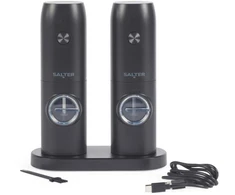 Salter BW14373 Rechargeable Mill Set, Juodas