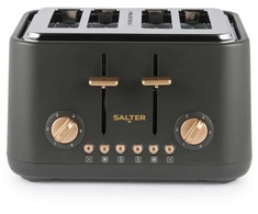 Skrudintuvas Salter 4 Kromki Salter PEBBLE Juodas Węgiel 1630W Rozmrażanie Tacka Okruchy