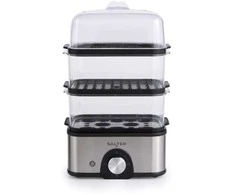 Garų puodas Salter EK5885VDE Compact 3-Tier Steamer