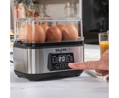 Kiaušinių virimo prietaisas Salter iki 6 kiaušinių Salter DIGITAL 430W Garų puodas Kiaušiniai Omletai Puodas Matavimo indas