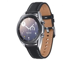 Išmanusis laikrodis Samsung Galaxy Watch3 (41 mm), Sidabrinės spalvos korpusas su juodos spalvos odiniu dirželiu