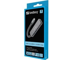 Sandberg USB-C iki 2xUSB-A + 2xUSB-C šakotuvas