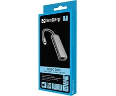 Sandberg USB-C dokas HDMI + 2xUSB-A + 2xUSB-C + PD100W