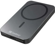Sandberg Magnet Wireless Powerbank 5000 ALU