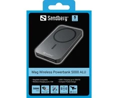 Sandberg Magnet Wireless Powerbank 5000 ALU