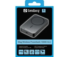 Sandberg Magnet Wireless Powerbank 10000 ALU