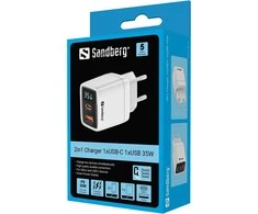 Sandberg 2in1 Charger 1xUSB-C 1xUSB 35W
