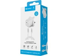 „Sandberg“ USB-C AC 20 W įkroviklis, JK + „Lightning“ 1 m