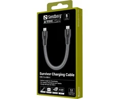Sandberg USB-C laidas 0,2 m, 100 W