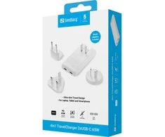 Sandberg Kelioninis įkroviklis su 2x USB-C 65 W