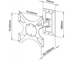 Laikiklis Sbox LCD-2901 (19-43/25kg/200x200)