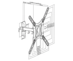 Laikiklis Sbox Full Motion Flat 23"-55
