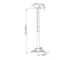 Sbox Technology Sbox Lubinis laikiklis projektoriui max336mm 15kg PM-102XL