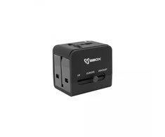 Sbox Technology SBOX Universal Travel Adapteris, juodos spalvos (TA-23)