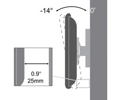 Sbox PLB-3422T pakreipiamas plokščio ekrano LED televizoriaus laikiklis 23"-43" 35kg