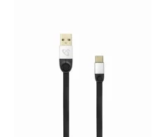 Sbox Technology Sbox USB 2.0-Type-C/2.4A juodos spalvos/sidabro spalvos 1.5M