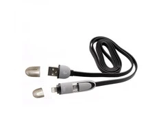 Sbox Technology Sbox USB->Micro USB+IPH.5 M/M 1M juodos spalvos 2IN1B