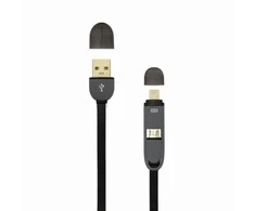 Sbox Technology Sbox USB->Micro USB+IPH.5 M/M 1M juodos spalvos 2IN1B