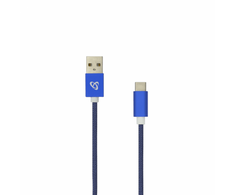 Sbox USB->Type C M/M 1.5m USB-TYPEC-15BL fruity mėlynas
