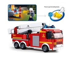 SLUBAN Ugniagesių sunkvežimis su helikopteriu (394PCS), M38-B0627