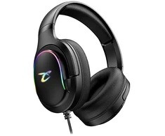 Subsonic Juodos žaidimų ausinės su mikrofonu ir RGB apšvietimu