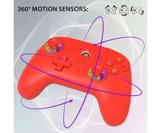 Subsonic Belaidis LED valdiklis, raudonas – „Nintendo Switch“