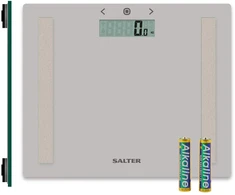 Salter 9113 GFEU12 Compact Glass Analyser Bathroom Scales, Pilkas
