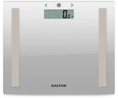 Salter 9113 SV3RAREU16 Compact Glass Analyser Bathroom Scales - Sidabrinis