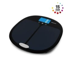 Salter 9192 BK3R Curve Bluetooth išmaniosios vonios svarstyklės, juodos