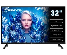 Televizorius Manta MATV002LHN32 32" LED HD TV with S2 Imtuvas, DVBT2, HEVC/265, USB, ARC, HDMI, CI+, Slim Design, B