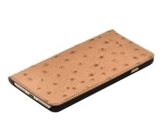 Dėklas Tellur Book case Ostrich Genuine Leather for iPhone 7 Plus ruda