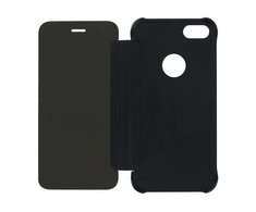 Tellur Juodas dirbtinės odos dėklas su veidrodėliu iPhone 8 telefonui