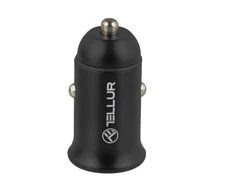 Tellur automobilinis įkroviklis PD60W QC30W FCC7 juodos spalvos