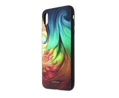Dėklas Tellur „iPhone XS MAX“ apsauginis stikliukas su iliustracija ir hipnotizuojančiu raštu