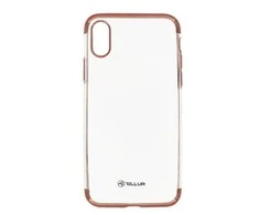 Dėklas Tellur Cover Silicone Electroplated for iPhone X/XS rose auksinis