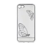 Dėklas „Tellur“ silikoninis dangtelis, skirtas „iPhone 7 Butterfly“, sidabrinis