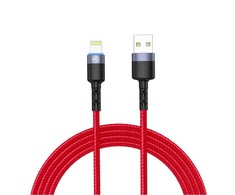 Tellur Data Cable USB to Lightning with LED Light 3A 1.2m Raudona