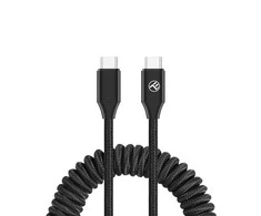 Tellur Extendable USB-C to USB-C Cable PD60W iki 1.8m Juodas
