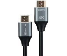 Tellur didelės spartos HDMI 2.0 kabelis, 4K 18Gbps kištukas-kištukas Ethernet auksinis padengtas 5m juodas