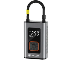 Tellur portable electric air compressor, 150 PSI, 16L/min, 4000mAh, USB-C, aluminum