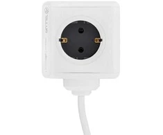 Tellur Power Cube Extended, Power strip 4 Outlets + 2xUSB jungtys, 1.5m cable baltas