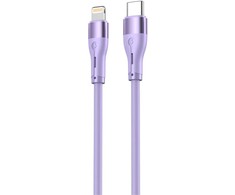 Tellur Silicone Type-C to Lightning Cable PD30W 1m Violetinė