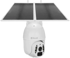 Tellur Smart WiFi Solar Camera, P&amp;T, 3MP, 2K UltraHD, PIR, 20W solar panel, baltas