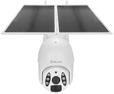 Tellur Smart WiFi Solar Camera, P&amp;T, 3MP, 2K UltraHD, PIR, 20W solar panel, baltas