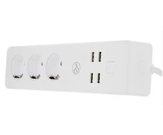 „Tellur WiFi“ maitinimo juosta, 3 lizdai, 4 * USB 4A, 2200 W, 10 A, 1,8 m
