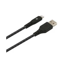 Tellur Žalias Data cable USB to Lightning 2.4A 1m nylon juodas
