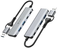 ADAPTERIS TRACER A-5, USB C tipo į USB-A, 2x USB-A + 2x USB-C
