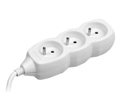 TRACER TRALIS44613 Prailginimo laidas TRACER PowerCord 1,5m 3 lizdai baltas
